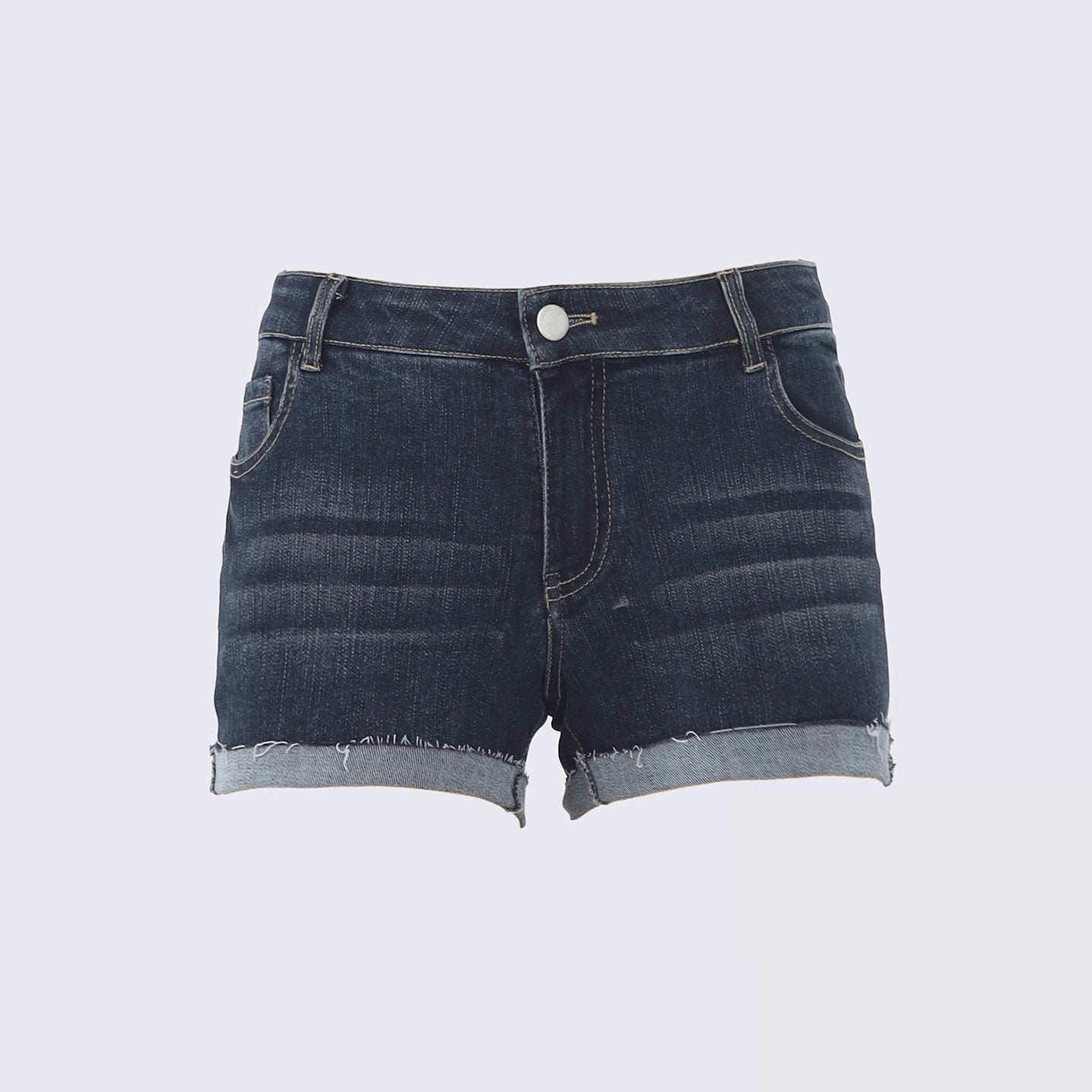 Women's Low Waist Cuffed Elastic Denim Shorts Summer Slimming Versatile A-Line Hot Pants