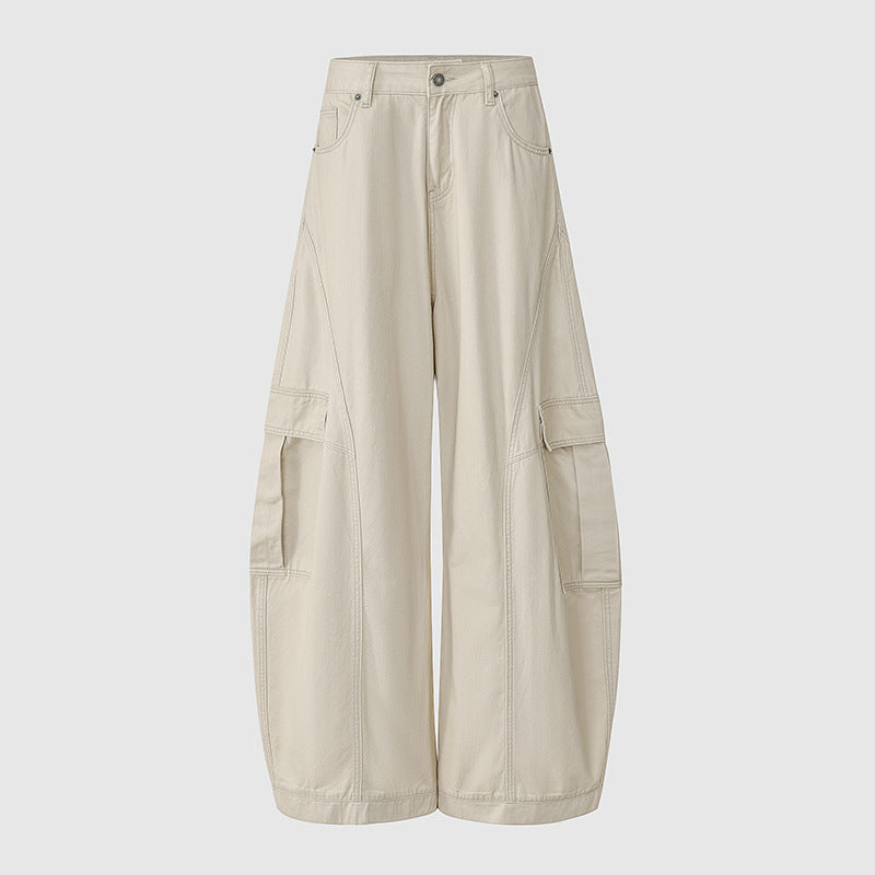 Women's Pants Wide Leg Denim Trousers with Cool Style and Summer Loose Fit