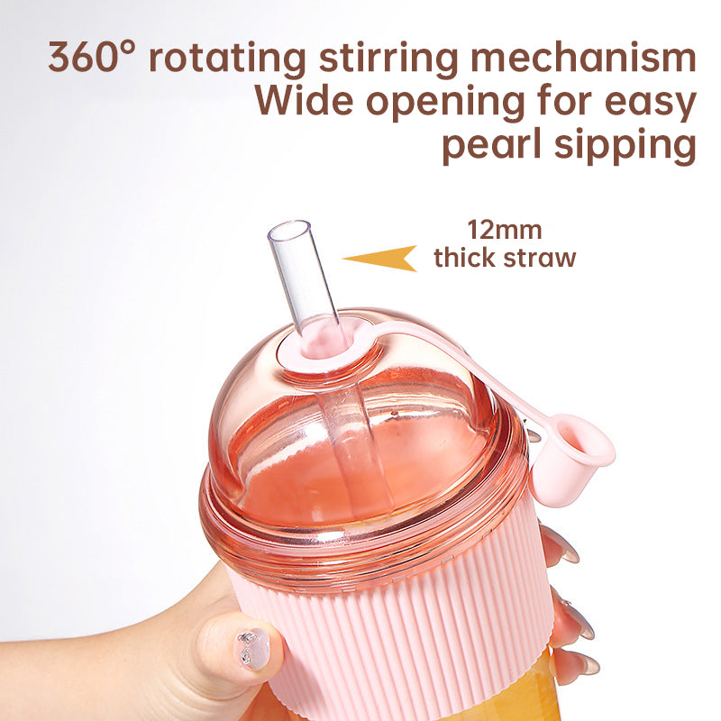 630 மில்லி வைக்கோல் கப் (மூடி/வைக்கோலுடன்) - காபி, பால், தேநீர், தண்ணீர், பழச்சாறு; இன்ஸ்-ஸ்டைல், அலுவலகத்திற்கு ஏற்றது.