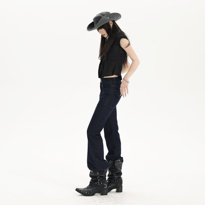 Women's Slimming Denim Pants Low Waist Casual Versatile Original Denim Trousers