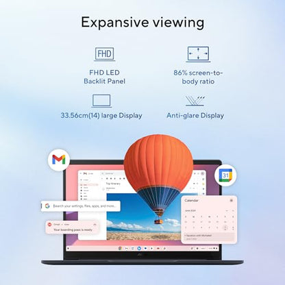 ASUS Chromebook CX1405, Intel Celeron N4500 Processor,Chrome OS, Thin & Light Laptop (Integrated Intel UHD Graphics/8GB RAM/128GB SSD/FHD/14 (35.56 cm)/60Hz/42WHrs/Quiet Blue/1.4 Kg) CX1405CKA-S60394|B0FCY4H89L