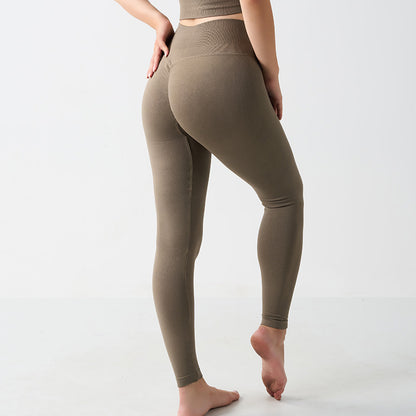 Hochelastische lange Hosen Damen Butt-Lifting Fitnesshosen
