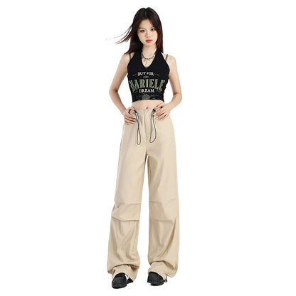 Women's Trousers Work Pants with Slimming and Loose Fit Elegant Straight Leg Casual Pants