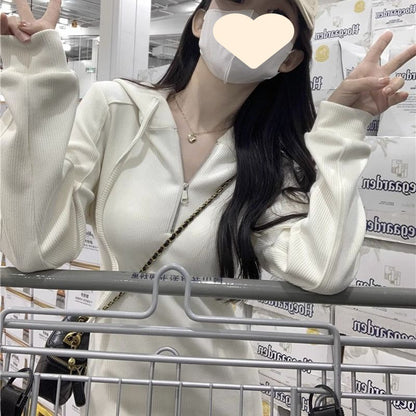 စတိုင်လ် ပေါ့ပေါ့ပါးပါး Hoodie ဂါဝန်ရှည် စကတ်ရှည် အင်္ကျီ အတွင်းပိုင်းဝတ် အောက်ခြေအလွှာပါ စကတ်ရှည် စကတ်ရှည်