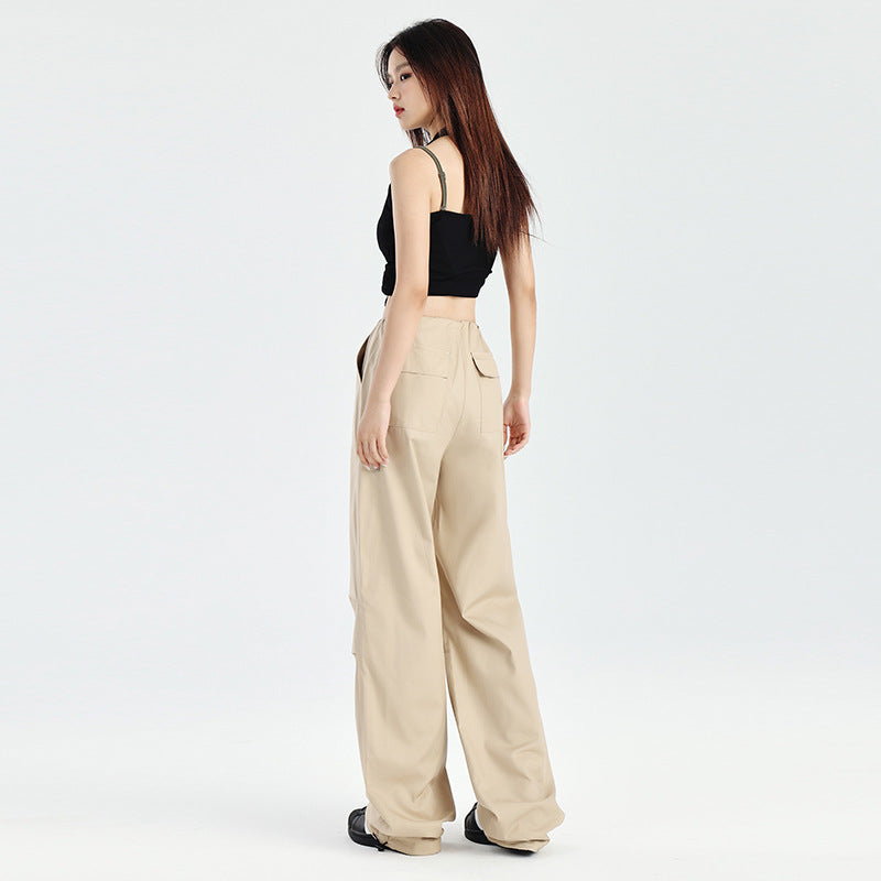 Women's Trousers Work Pants with Slimming and Loose Fit Elegant Straight Leg Casual Pants