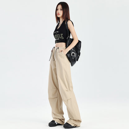 Women's Trousers Work Pants with Slimming and Loose Fit Elegant Straight Leg Casual Pants