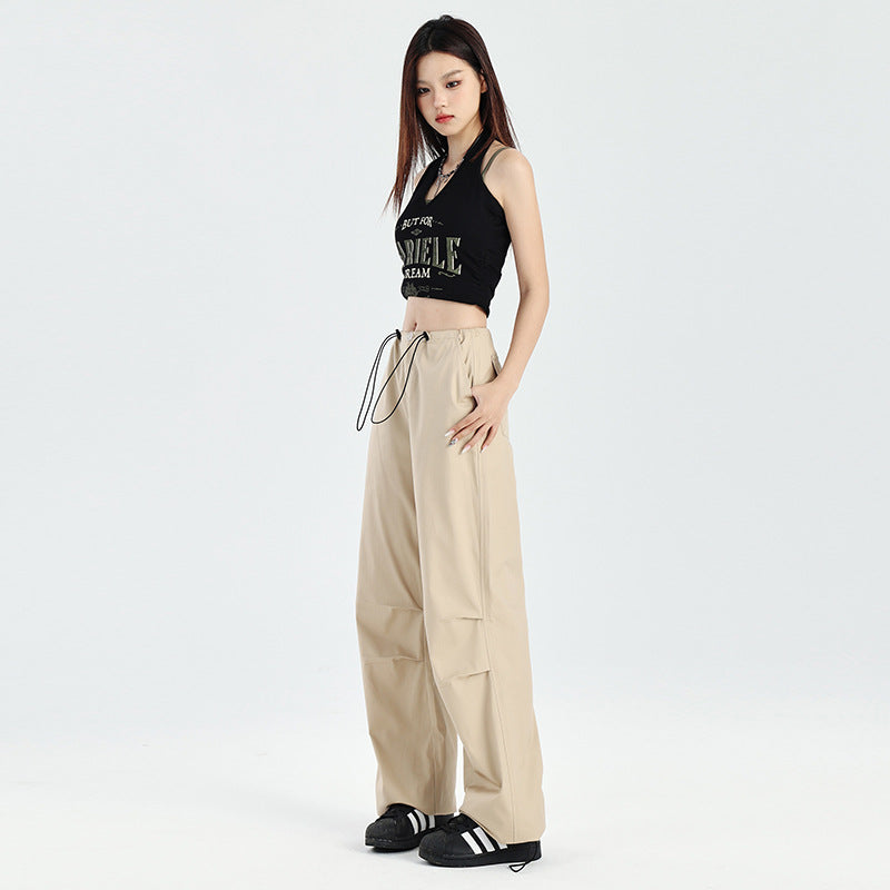 Women's Trousers Work Pants with Slimming and Loose Fit Elegant Straight Leg Casual Pants