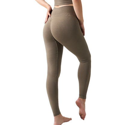 Hochelastische lange Hosen Damen Butt-Lifting Fitnesshosen