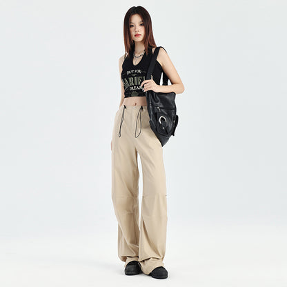 Women's Trousers Work Pants with Slimming and Loose Fit Elegant Straight Leg Casual Pants