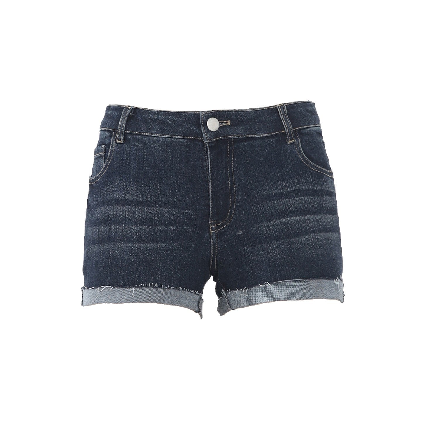 Women's  Low Waist Cuffed Elastic Denim Shorts Summer Slimming Versatile A-Line Hot Pants